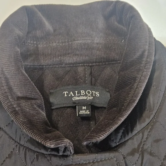 Talbots Quilted Winter Vest Medium Brown Lined - Picture 5 of 8